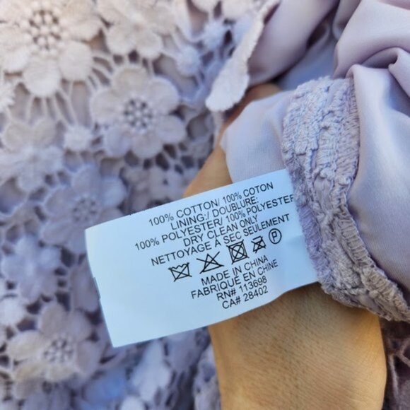 Shoshanna Lavender Crochet Lace Sheath Dress - Picture 8 of 8